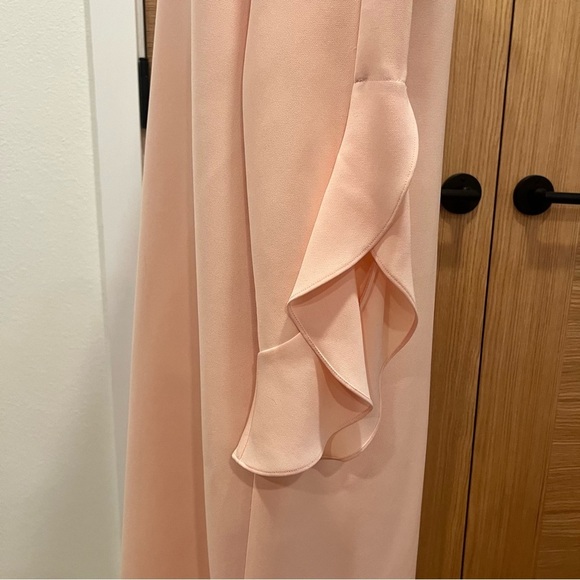 Lafayette 148 | Emery Ruffle Cuff Shift Dress | Soft Pink |Size Small - Picture 5 of 13
